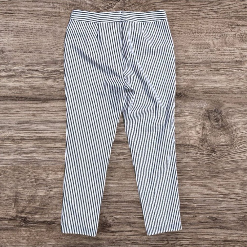 Sail to Sable STS Navy White Stripe Slim Ankle Pants Size 8 - Picture 2 of 5